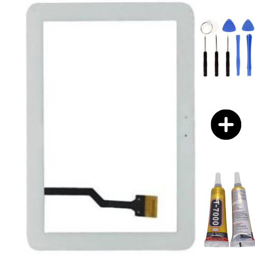 Samsung Galaxy Tab SM-P7300 Uyumlu Servis Dokunmatik Beyaz + Montaj Seti