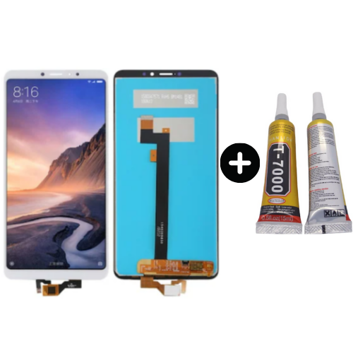 Xiaomi Mi Max 3 Uyumlu Servis Lcd Ekran Dokunmatik Beyaz + B7000