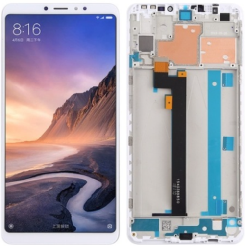 Xiaomi Mi Max 3 Uyumlu Çıtalı Lcd Ekran Dokunmatik Beyaz