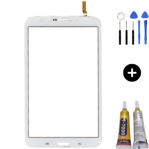 Samsung Galaxy SM-T310 Uyumlu A Kalite Dokunmatik Beyaz + Montaj Seti