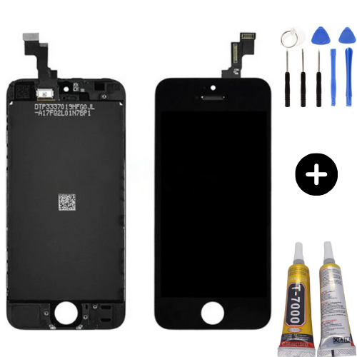 iPhone 5S Uyumlu HK Lcd Ekran Dokunmatik Siyah + Montaj Seti