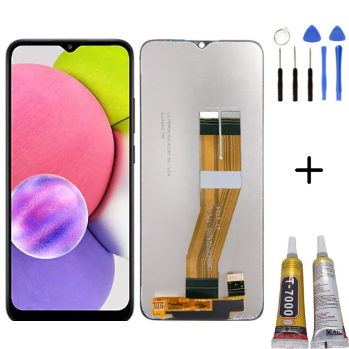 TE Samsung A03S A037F Uyumlu OLED Çıtalı Lcd Ekran + Montaj Kiti