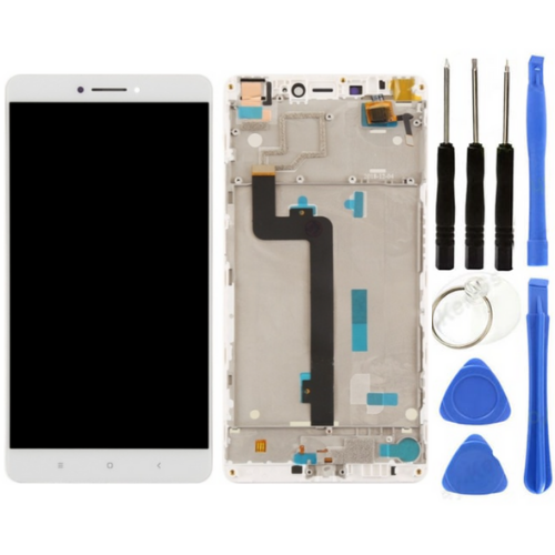 Xiaomi Mi Max Uyumlu Çıtalı HK Lcd Ekran Dokunmatik Beyaz + Tamir Seti