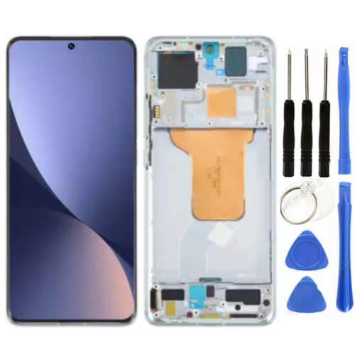 Xiaomi Mi 12 Uyumlu A Kalite Çıtalı Lcd Ekran Dokunmatik Beyaz + Tamir Seti