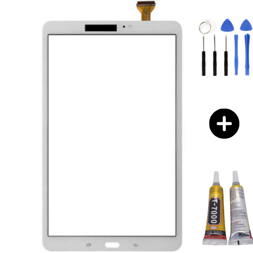 Samsung Galaxy Tab A SM-T580 Uyumlu Servis Dokunmatik Beyaz + Montaj Seti