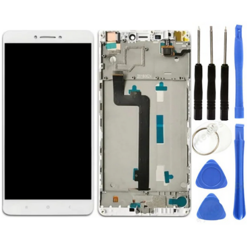 Xiaomi Mi Max 2 Uyumlu Çıtalı A Kalite Lcd Ekran Dokunmatik Beyaz + Tamir Seti