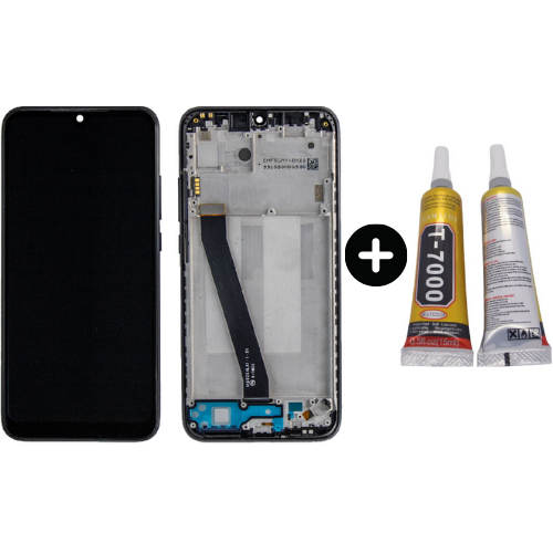 Xiaomi Redmi 7 Uyumlu Çıtalı HK Lcd Ekran Dokunmatik + B7000