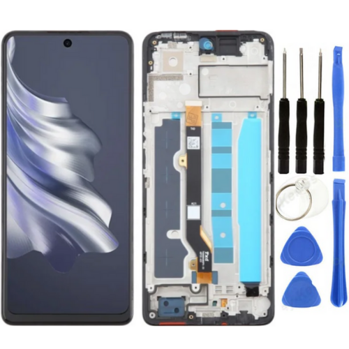 Tecno Spark 20 Pro Uyumlu Çıtalı Servis Lcd Ekran Dokunmatik + Tamir Seti