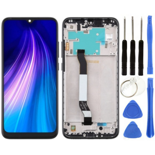 Xiaomi Redmi Note 8 Uyumlu Çıtalı Lcd Ekran Dokunmatik Siyah + Tamir Seti