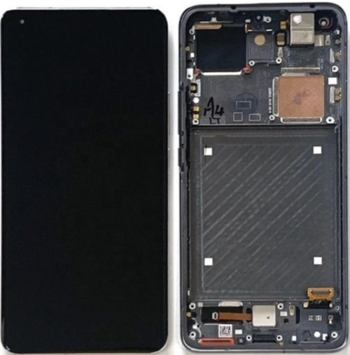 Xiaomi Mi 11 Ultra Uyumlu Çıtalı A Kalite Lcd Ekran Dokunmatik Siyah 