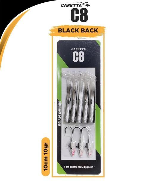 C8 10cm 10gr Silikon Yem BLACK BACK