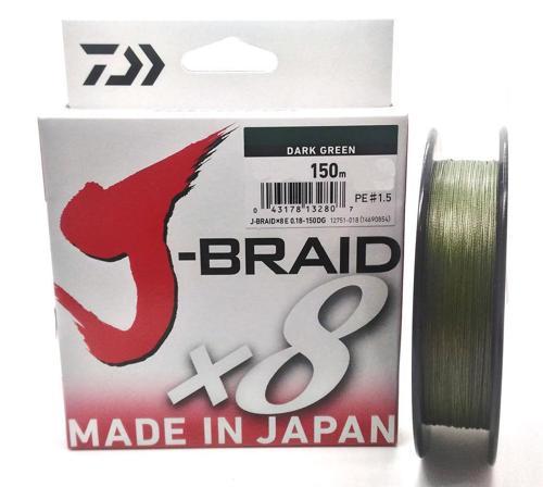 J-Braid X8 Dark Green Olta Misinası 150Mt Dark Green-0,13 mm