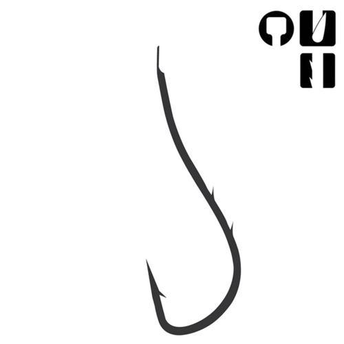 2901 Ryusen Çift Tırnak Black Nikel Olta İğnesi Black Nickel-NO:1/0