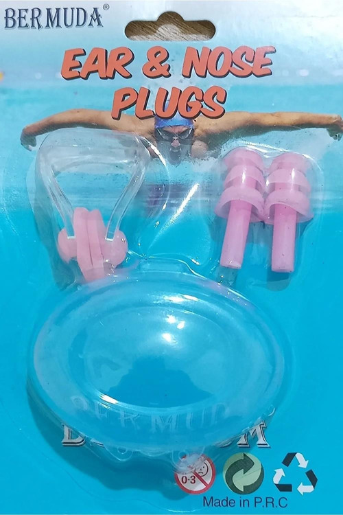 Silikon Kulak Tıkacı ve Burunluk Set PEMBE