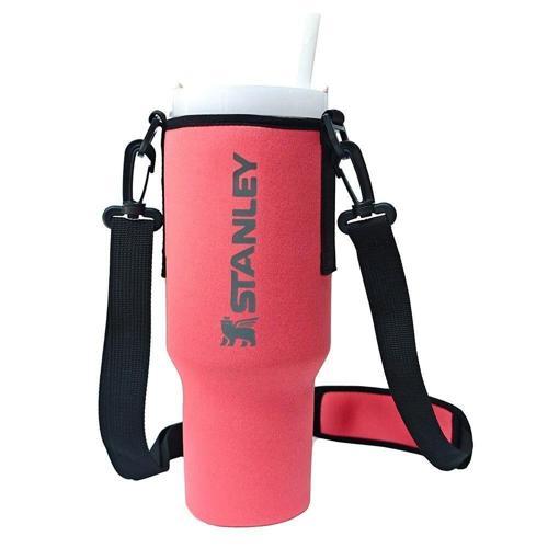 Neopren Termos Kılıfı ve Omuz Askısı 1.18 Lt Quencher Pipetli Mercan Pembe