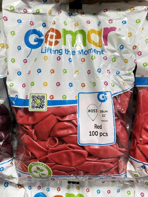 Parti Doğum Günü Organizasyon Balon - 28 Cm. - Kırmızı - 100 Adet
