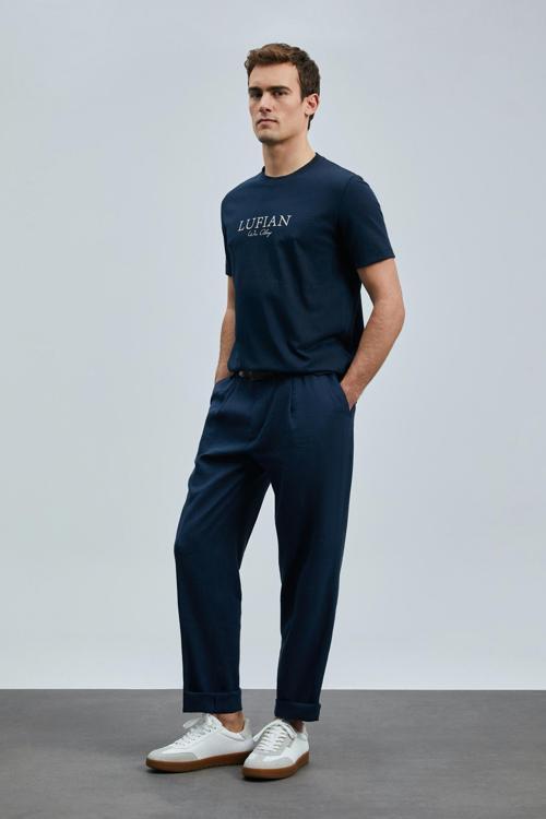 Erkek Love Modern Grafik T-Shirt 111020238 Lacivert