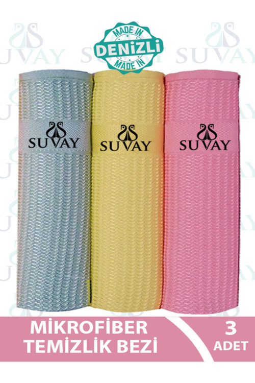 Mikrofiber Temizlik Bezi 3'Lü & Cam Bezi Araba Bezi Toz Bezi Magic Towel Sihirli Temizlik Bezleri