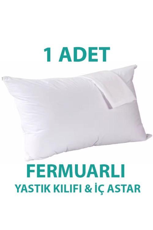 Pamuklu Fermuarlı İç Yastık Kılıfı Beyaz Renkli İç Astar Yastık İç Kılıfı 50X 70 Şilte