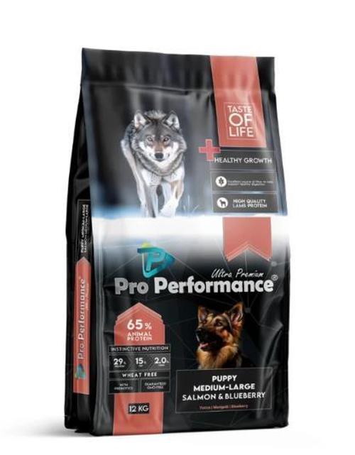 Ultra Premium Orta ve Büyük Irklar İçin Somonlu ve Yaban Mersinli Yavru Köpek Maması 12 Kg
