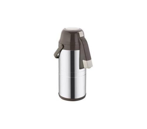 3,5 Litre İnox Pompalı Çelik Termos CKR-2008 Kahverengi