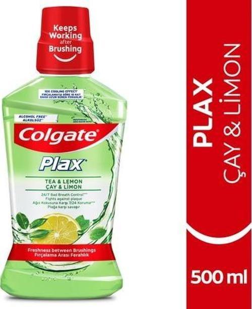 Plax Çay Ve Limon Plağa Karşı Alkolsüz Ağız Bakım Suyu 500 Ml