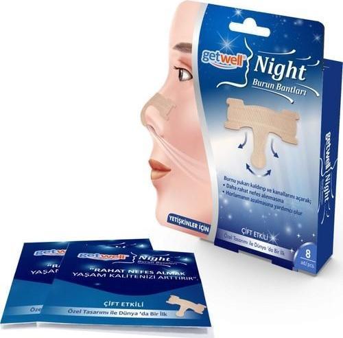 Night Burun Bandı Çift Etki Horlamaya Karşı Burun Bandı
