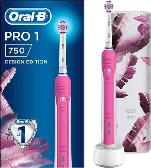 Pro 750 Şarj Edilebilir Diş Fırçası Pembe + Seyahat Kabı Hediyeli