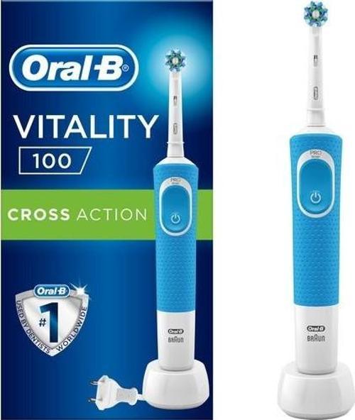 Vitality 100 Cross Action Mavi Şarjlı Diş Fırçası