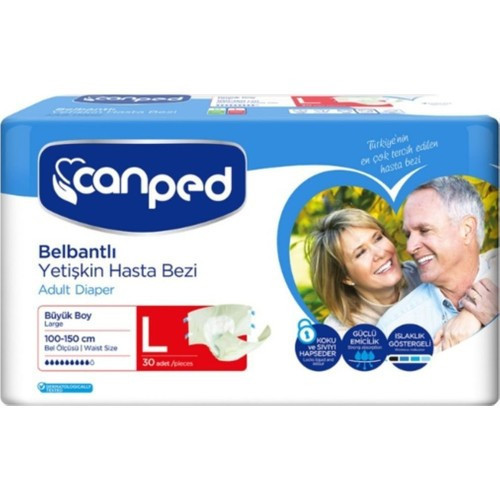 (P.E.) Büyük Boy Large Belbantlı Hasta Bezi 30'lu 1 paket