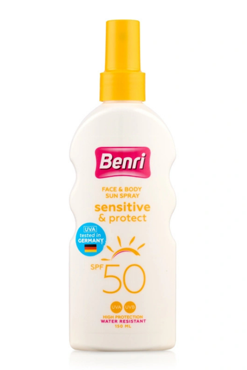 Hassas & Koruma Güneş Spreyi SPF 50 – Hipoalerjenik Yüksek Koruma, 150 ml