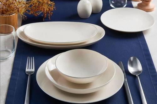 Atina 60 Parça Yemek Takımı Gümüş Fileli
