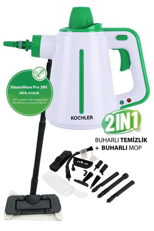 WHL-618LB 2-in-1 Buharlı Temizlik Makinesi – El Tipi ve Mop Özellikli, 132 Derece 380 Ml