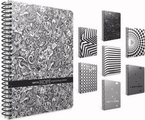 Hope Spiralli Karton Kapak Defter 19X26Cm 80 Yaprak Kareli (4 Lü Paket) 1195