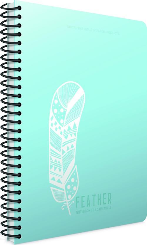 Feather Spiralli Plastik Kapak Defter A4 80 Yaprak Çizgili (4 Lü Paket) 5911