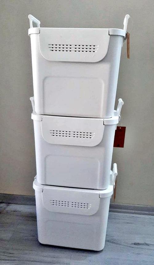 Motek  Mybox 3x30 Litre Kulplu Çok Amaçlı Organizer Saklama Kutusu-MT-35