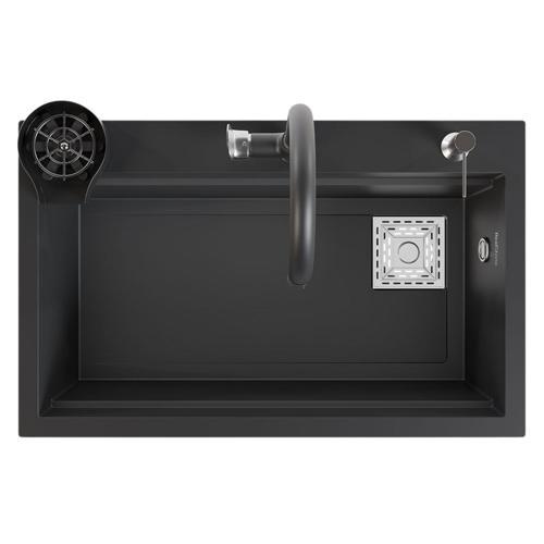 Hermes Granit Akıllı Eviye Seti Antrasit 75.5X47 cm
