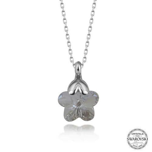 Swarovski Crystal Taşlı Papatya Gümüş Kadın Kolye SL5259