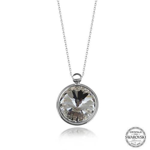 Swarovski Crystal Taşlı Çerçeveli Gümüş Kadın Kolye  SL5490