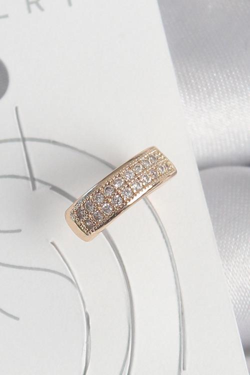 Pirinç Gold Renk Zirkon Taşlı Kadın Kıkırdak Küpe SL11834
