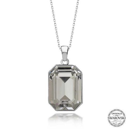Swarovski Crystal Taşlı Baget Gümüş Kadın Kolye SL5263