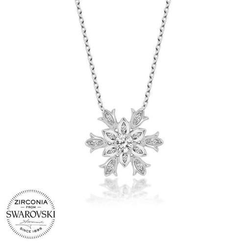 Swarovski Taşlı Gümüş Kartanesi Bayan Kolye SL4108