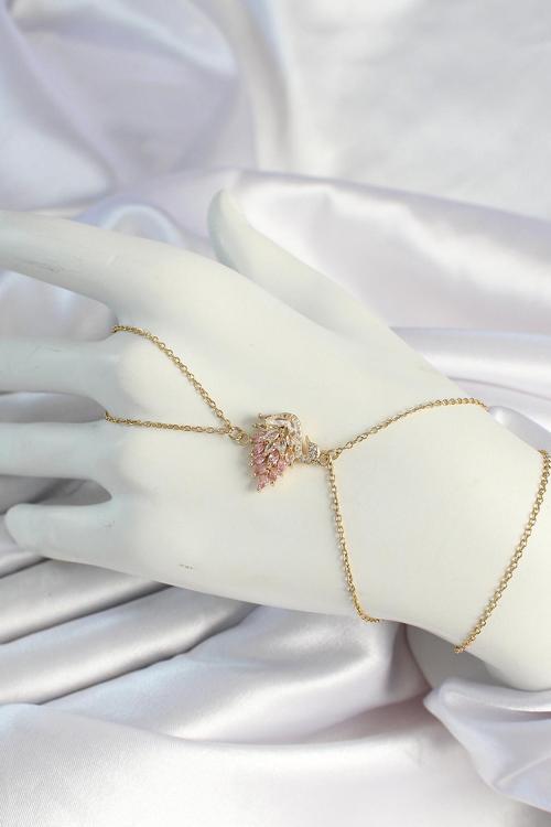 316L Çelik Gold Renk Zirkon Taşlı Kuğu Figürlü Şahmeran SL12041