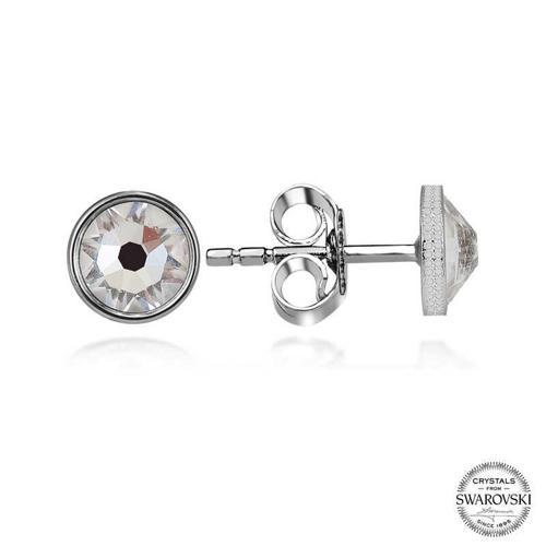 Swarovski Crystal Taşlı Gümüş  Çivili Kadın Küpe SL5174
