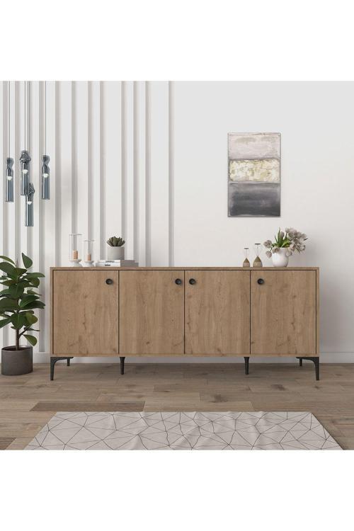 Cool Home Eylül Modern Raflı Konsol Ofis Salon 180 Cm Sepet