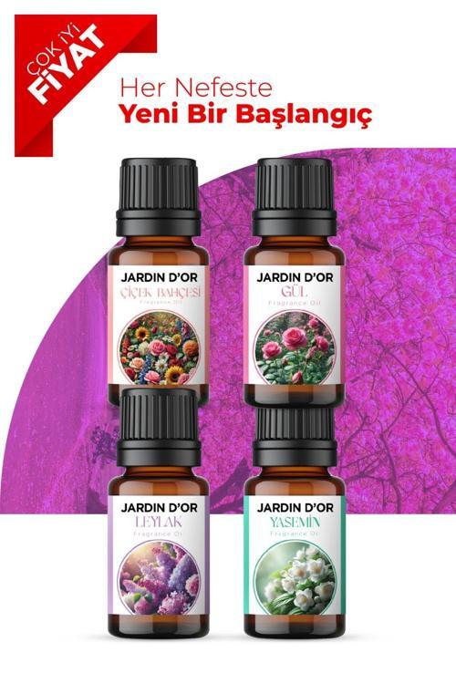 4'lü Set Esansiyel Uçucu Yağ Buhurdanlık Yağı Hava Nemlendirici Aroma Difüzörü Kokusu Esans 4x