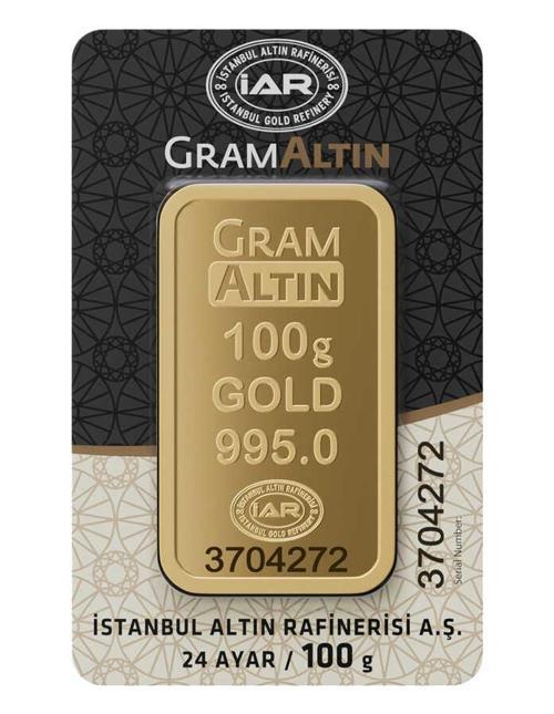 100 gr 24 Ayar İAR Külçe Altın