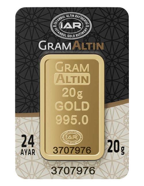 20 gr 24 Ayar İAR Gram Külçe Altın