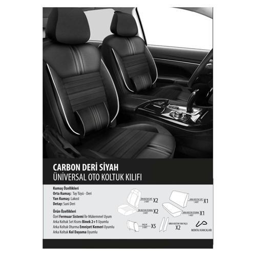 Mazda Mpv Koltuk Kılıfı Carbon Deri Siyah