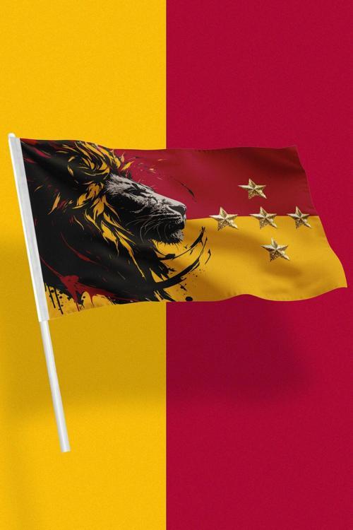 Sopalı Taraftar Bayrak 50X70Cm (Galatasaray)